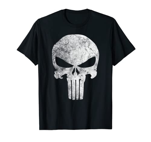 Marvel Punisher Skull Symbol Distressed Camiseta