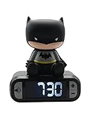 Lexibook - Despertador Batman con Pantalla LCD Digital y luz de Noche integrada, Color Negro -...