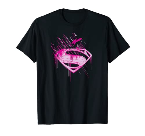 Superman Man of Steel Pink Splatter Camiseta