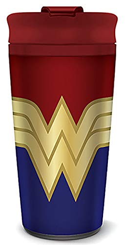 Wonder Woman MTM25707 Wonder Women - Taza de viaje de metal, 425 ml (Strong)