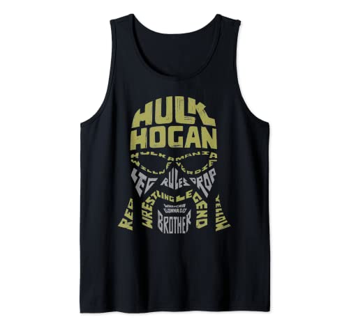 Cara Nube de Palabras WWE Hulk Hogan 01 2021 Camiseta sin Mangas