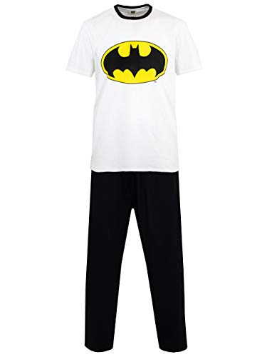 Batman Pijamas para Hombre DC Comics Blanco Large