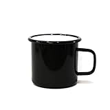anaan Tang Taza esmaltada Negro Mug de caf t Metal Vaso de Acero Inoxidable Diseo Moderno Camping...