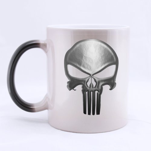 R&H Funny Gift - Funny mug - Punisher Skull logo Morphing Coffee Mug,Tea Cup, Ceramic Material...