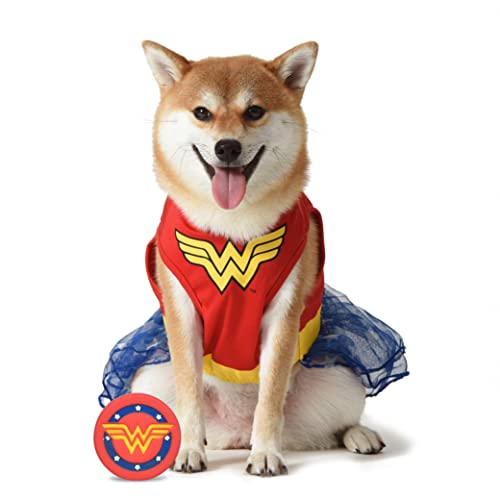 DC Wonder Woman - Disfraz de perro pequeo | El mejor disfraz de DC Wonder Woman para perros pequeos,...