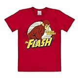 Logoshirt - Camiseta de Flash con Cuello Redondo de Manga Corta para Hombre, Talla XS, Color Rojo