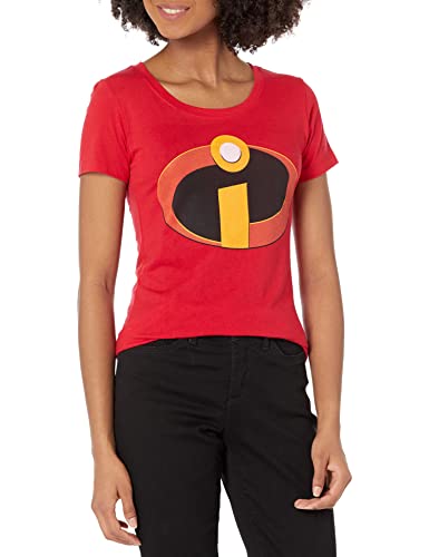 Disney Pixar Incredibles Logo - Camiseta de manga corta para mujer, Rojo -, X-Large
