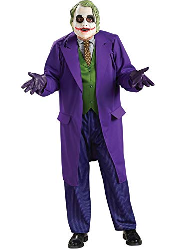 Rubbies-Disfraz de Joker Dark Knight Deluxe para hombre Talla XL Batman Gorros, máscaras y...