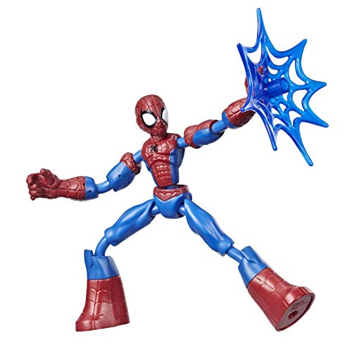 Figura de accin de Spider-Man de Marvel Spider-Man Bend and Flex, Figura flexible de 15cm, incluye...