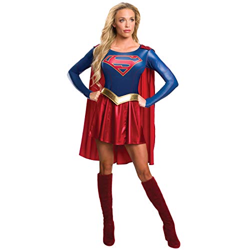 Rubies Disfraz oficial de Supergirl para mujer, disfraz de superhéroe de superniña, rojo, L
