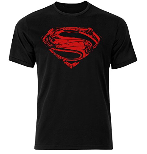 Camiseta de Compresión Hombre Superhero Superman negro rojo, manga larga