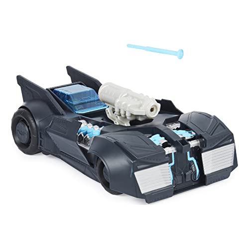 dc comics Batmobile Tech Defensor de Batman, vehículo transformable con Lanzador de proyectiles,...