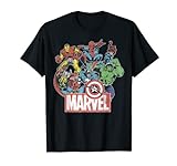 Marvel Avengers Team Retro Comic Vintage Camiseta