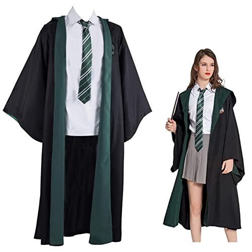 Uniforme de cosplay de mago,túnica de Slytherin,capa de Harry Potter con corbata,túnica de...