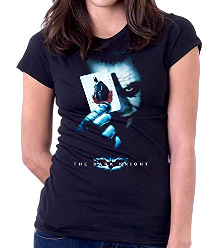 Desconocido 35mm - Camiseta Mujer El Caballero Oscuro- Joker - Superheroes - Negro - Talla s