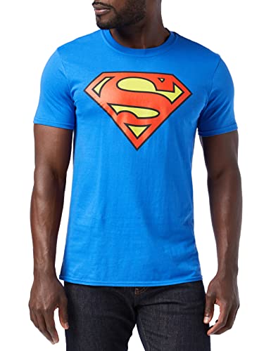 DC Comics Superman Logo Camiseta, Azul Royal, M para Hombre