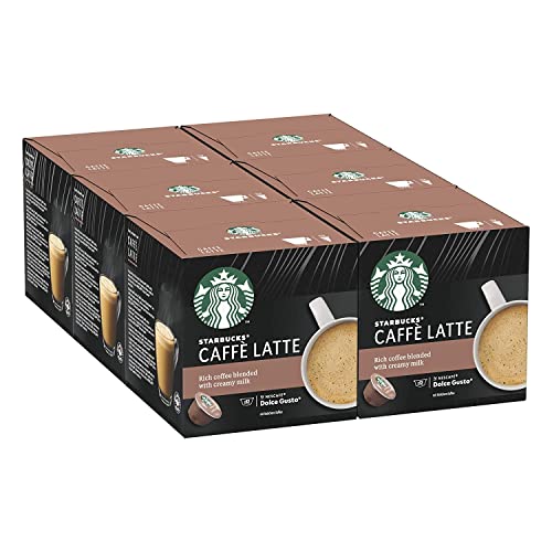 STARBUCKS Caffe Latte De Nescafe Dolce Gusto Cápsulas De Café, 72 Unidades (Paquete de 1)