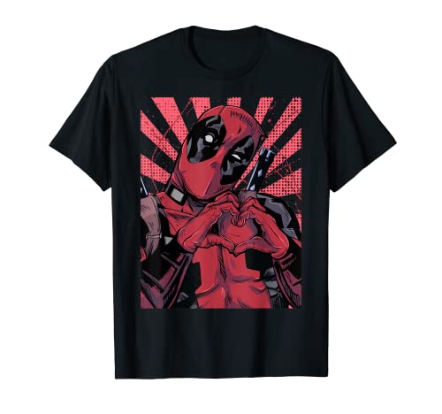Marvel Deadpool Heart Hands Camiseta
