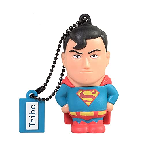 Tribe Warner Bros DC Comics Superman - Memoria USB 2.0 de 16 GB Pendrive Flash Drive de Goma con...
