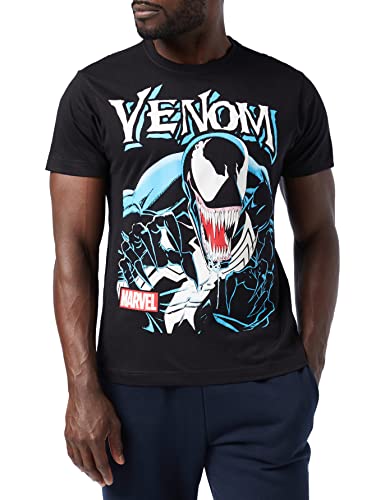 Marvel Venom Anthihero Camiseta-Camisa, Negro (Black Blk), L para Hombre
