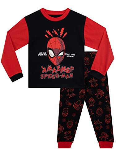 Marvel Pijama para Niños Spider-Man Negro 5-6 años