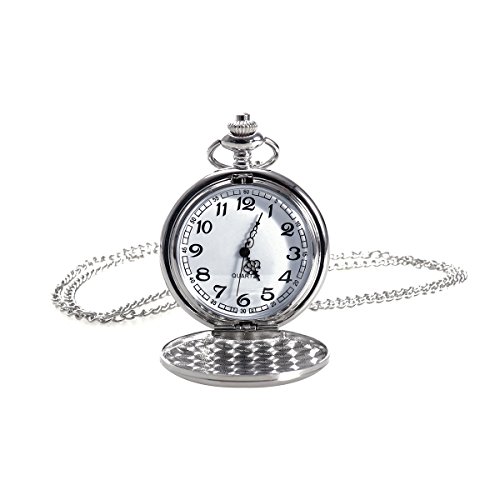 NICERIO Reloj de Bolsillo Vintage, Reloj de Cuarzo Unisex Reloj de Bolsillo mecnico con Cadena de...