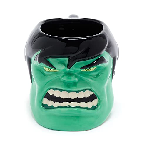 Taza con forma de Hulk, Disney Store, capacidad de 485 ml, Marvel, taza de cerámica de superhéroe...