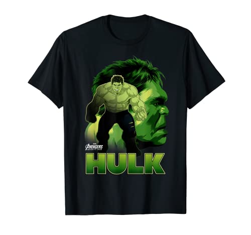 Marvel Infinity War Hulk Big Head Profile Camiseta