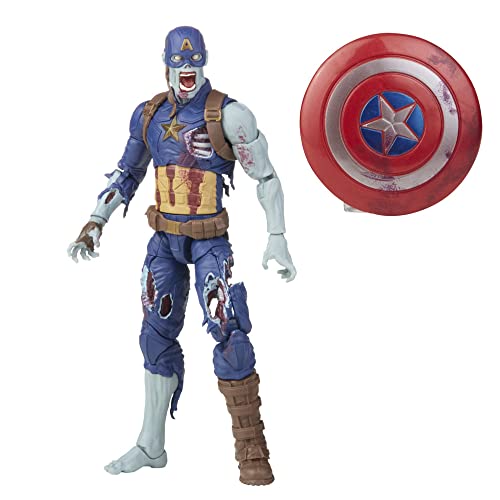 Hasbro Marvel Figura de acción de Capitán América Zombie de 15.cm de Marvel Legends Series,...