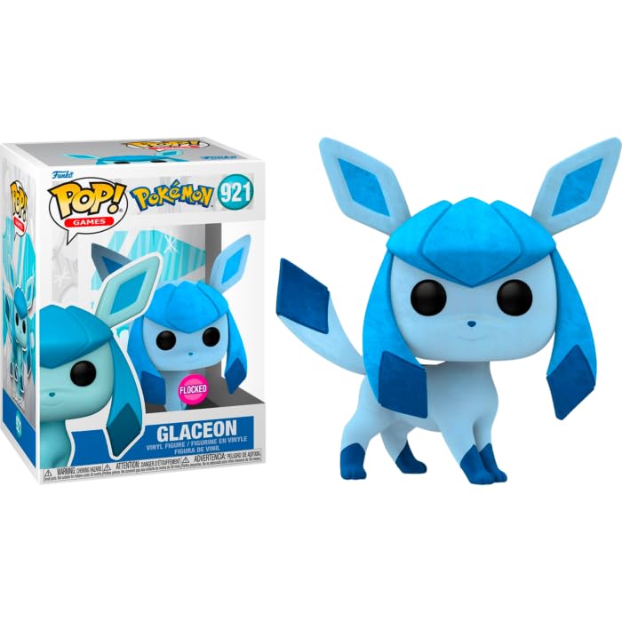 Funko Pokemon Figuras Glaceon Flocked Limited Edition #921 – Exclusive Special Edition –...