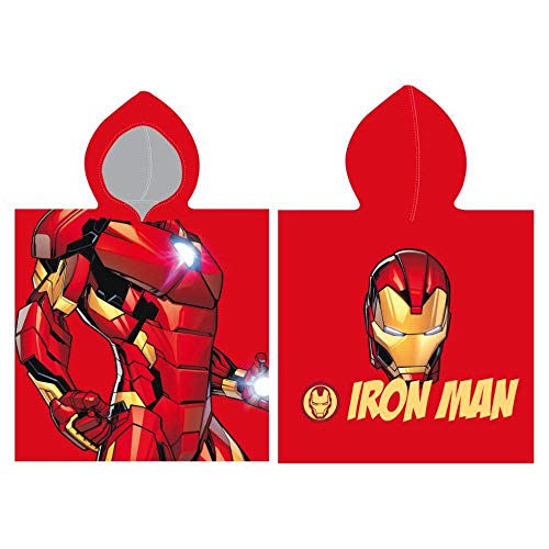 CERDÁ LIFE'S LITTLE MOMENTS 2200003876 Poncho Algodón Avengers Iron Man, Cotone, Rojo, 50x115cm