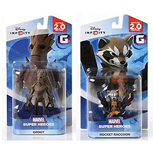 Disney INFINITY Marvel Super Heros (2.0 Edition) - Groot and Rocket Raccoon Figures from Guardians...