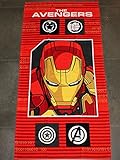 Toalla de playa para niño Iron Man The Avengers Marvel by Bassetti Age of Ultron, 75 x 150 cm, puro...
