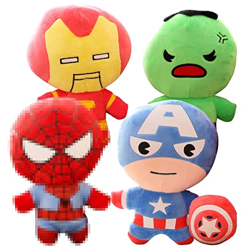 Avengers Peluches Nesloonp 4PCS Peluche Capitán América Peluche Hulk Peluche Iron Man Peluche,...