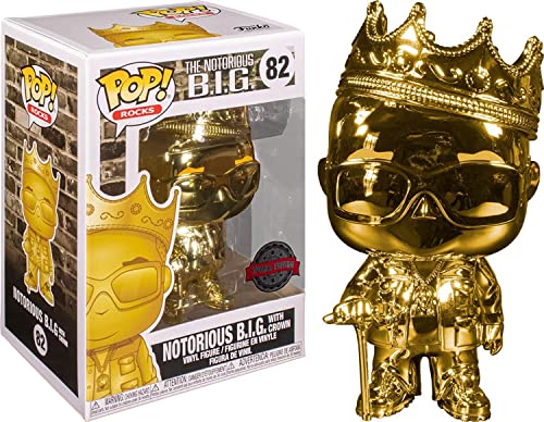 POP Funko Notorious B.I.G. 82 Notorious B.I.G. with Crown Gold Chrome Special Edition
