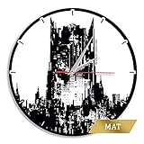 Ert Group Reloj de Pared Mate Original y con Licencia Oficial de DC, Motivo Batman 002 , silencioso,...
