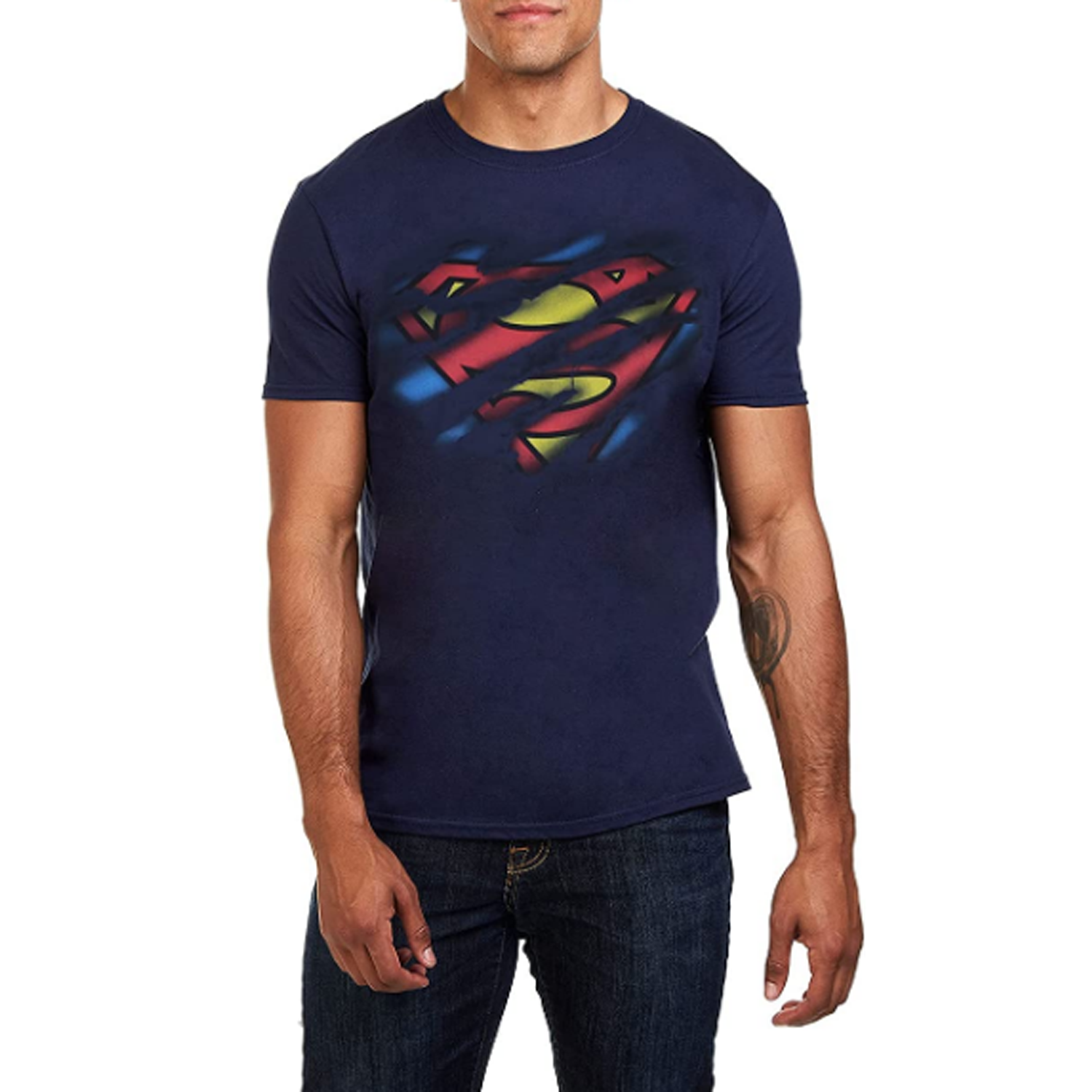 Superman Torn Logo Camiseta para Hombre
