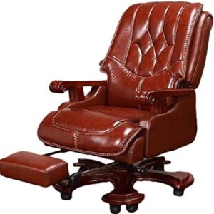 Silla de Oficina Ejecutiva Reclinable con Reposapiés y Soporte Lumbar