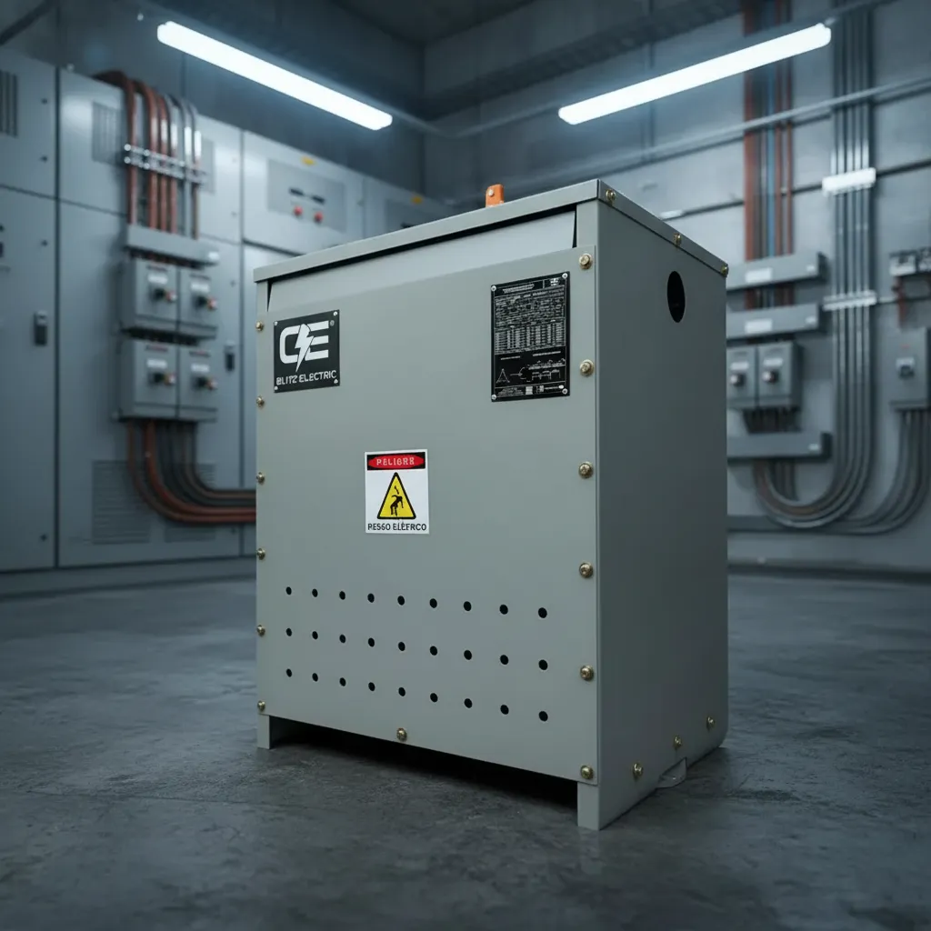 Transformador Tipo Seco Trifásico Elevador 75 kVA Factor K20 – Blitz Electric - Imagen 2
