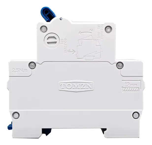 Interruptor Termomagnético Riel DIN 2 Polos Tomzn (TOB1-63H C25) - Imagen 4