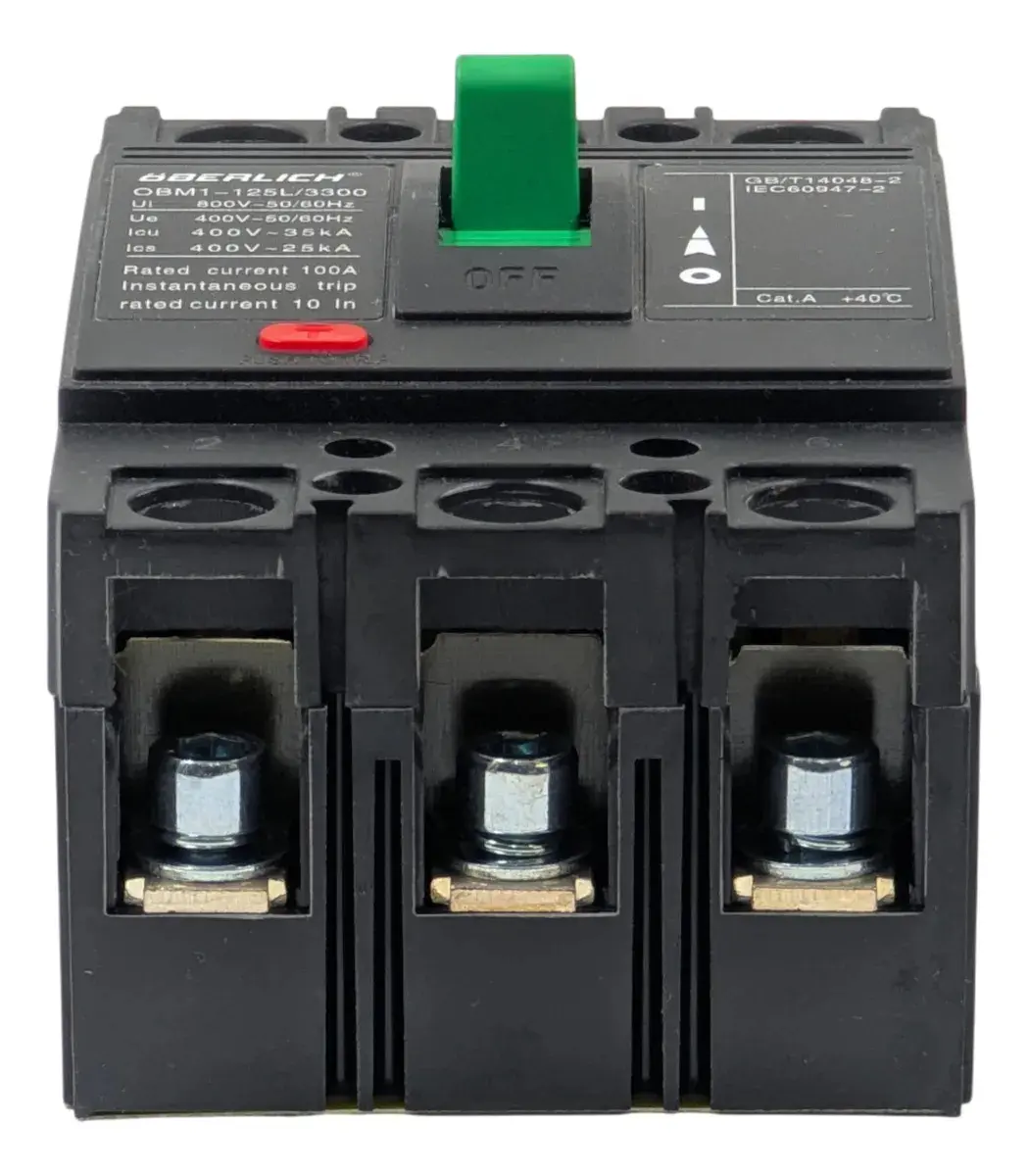 Interruptor Termomagnético OBERLICH 100A 400V/480V (OBM1-125L/3300) - Imagen 3