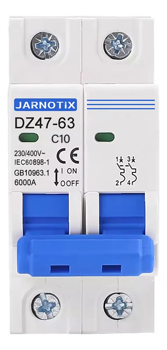 Interruptor Termomagnético Ac Riel 400v 2 Polo Din
